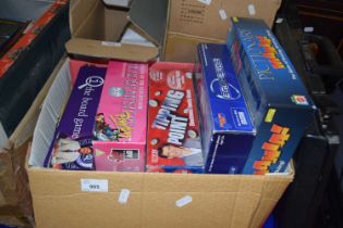 Box of various board games