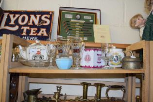 Mixed Lot:Various royal commemorative glasses, tea wares etc
