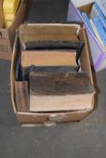 Box of Victorian Bibles and others, very worn condition throughout