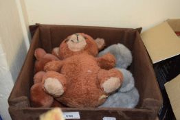 Box of various soft toys