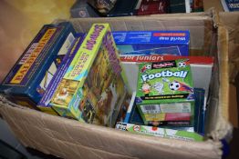 Box of various assorted games