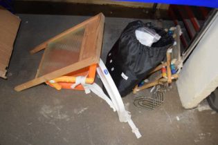 Mixed Lot: Child's swing, washboard, baby chair etc