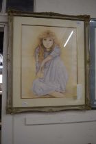 British contemporary, Portrait of a young girl, watercolour, inscribed "Sara" lower right,