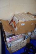 Two boxes of assorted greetings cards