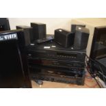 Mixed Lot: Various stereo separates and Panasonic speakers