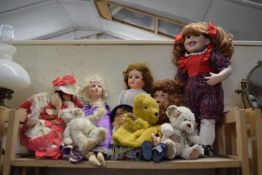 Mixed Lot: Various assorted collectors dolls, Sooty glove puppet etc