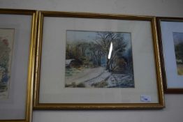 Winter Wonder, watercolour, framed and glazed