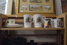 Group of various royal commemorative mugs and other items