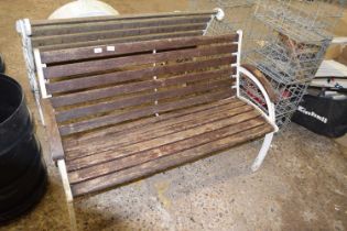 Cast iron framed garden bench