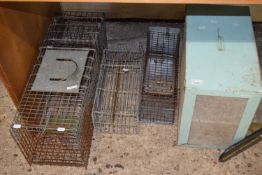 Four various animal traps