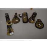 Quantity of horse brasses on leather straps