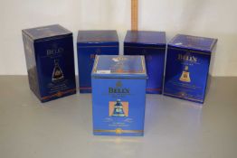 A Bells decanter with Bells Whisky commemorating Queen Elizabeth 75 years together with Bells