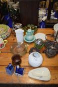 Mixed Lot: Ceramics and glass including a chemists bottle for Warners Safe Cure, London
