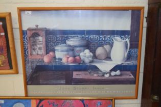 Large print entitled John Stewart Ingle, Yale University Art Gallery, still life with red wine