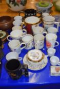 Further group of commemorative ceramics, mainly mugs, loving cup for the American Bi-Centenial and
