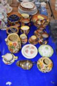 Quantity of ceramics including one Doulton tobacco jar and cover and group of Autumn pattern vases