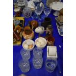 Quantity of ceramics and glass including four cut glass whisky tumblers, Royal Doulton Winston
