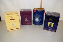 Four Bells Whisky, one Christmad 2002, Christmas 2005, Prince of Wales 50th Birthday 1948-1998 and