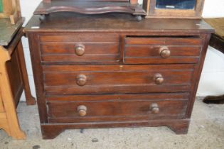 An early 20th Century oak chest of drawers