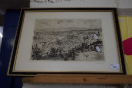 Jean Donnay (1897-1992) etching of Liege dated 1938, signed in the mount together with a further