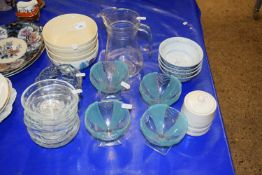 Mixed Lot: Glasswear including four Art Deo style dessert glasses
