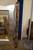 A decorative didgeridoo