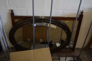 Two various early 20th Century over mantel mirrors