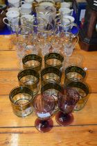 Mixed group of glass ware including quantity of Whisky tumblers