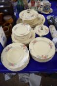 Quantity of Art Deco china dinner wares by Royal Doulton in the Kilda pattern D5729 comprising three