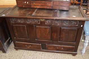 An 18th Century oak mule chest