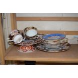 Group of ceramic wares, mainly tea wares, cups, saucers etc