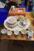 Quantity of ceramics to include a Powell Bishiop and Stonier Meat plate, plus various childrens