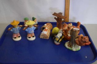 Quantity of porcelain figurines, continental porcelain and others