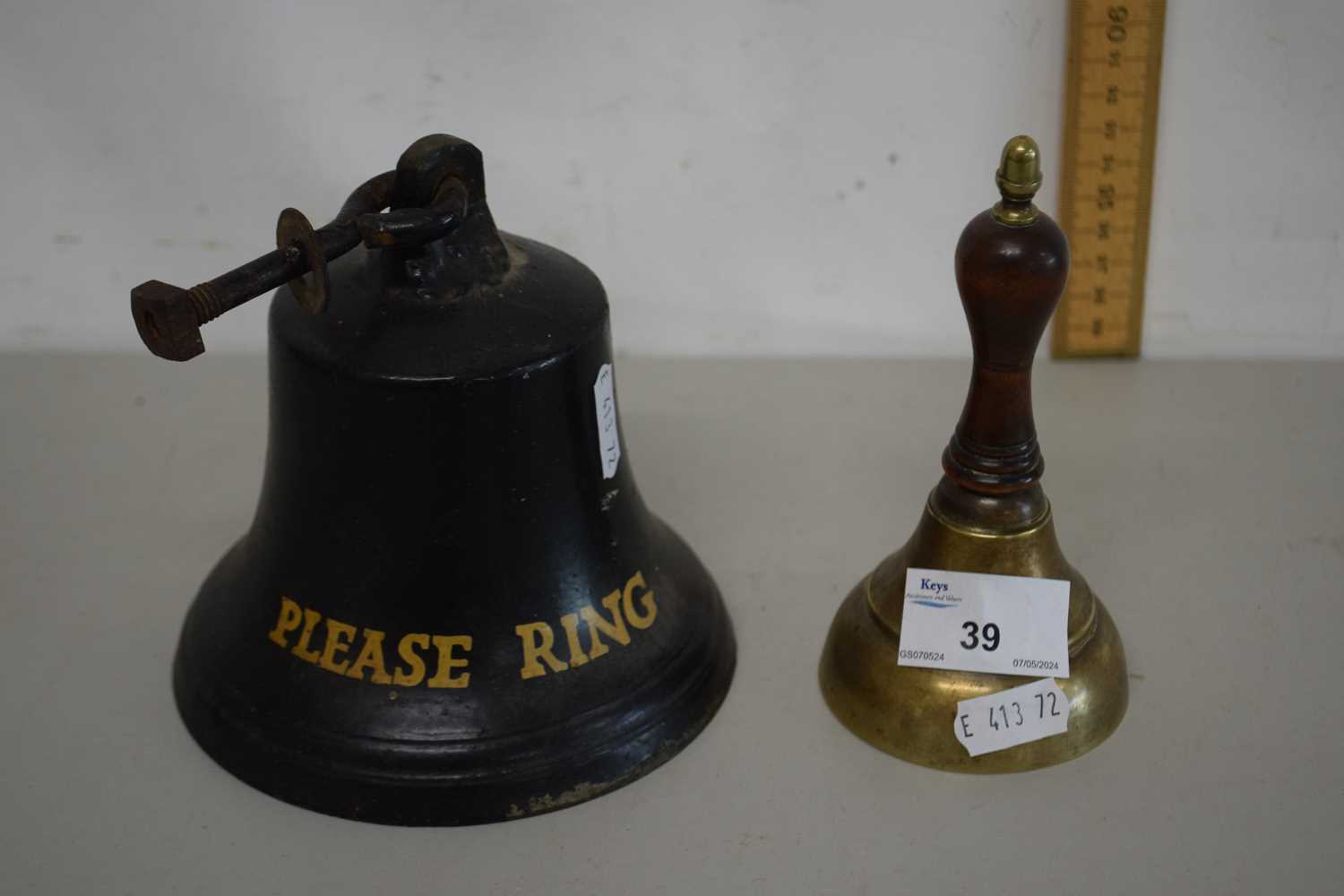 Two brass bells