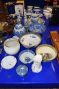 Quantity of pottery wares including a Chinese porcelain bowl, an Adams Cries of London bowl etc