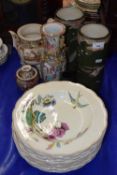 Mixed Lot: Ceramics including set of twelve large plates decorated in aesthetic style by Powell