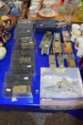 Quantity of military vehicles mainly tanks, some in original boxes together with a model of a bi-