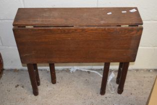 A small oak folding occasional table