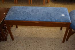 An upholstered long stool, length approx 90cm