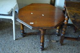 An octagonal occasional table, max width 65cm