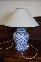 A good quality modern ceramic table lamp and shade