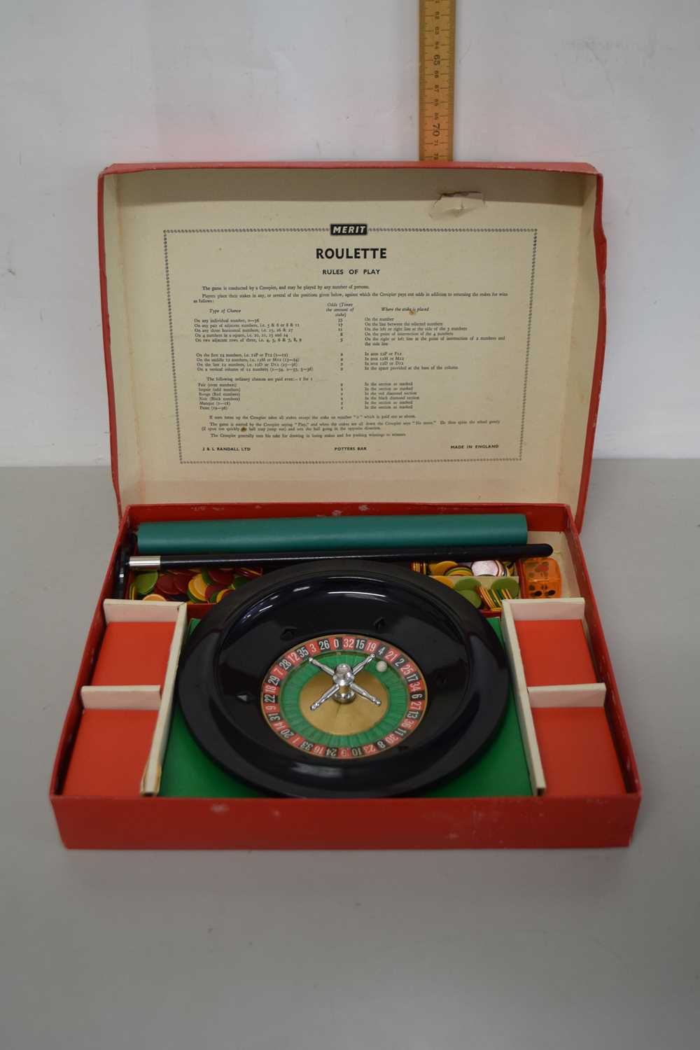 Boxed roulette game