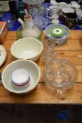 A Victorian pottery Dr Nelson's Inhaler and other glass bowls and ceramics