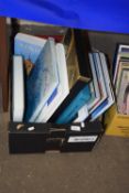 Box of various hardback reference books including ancient Egypt, Klimpt Atlas etc