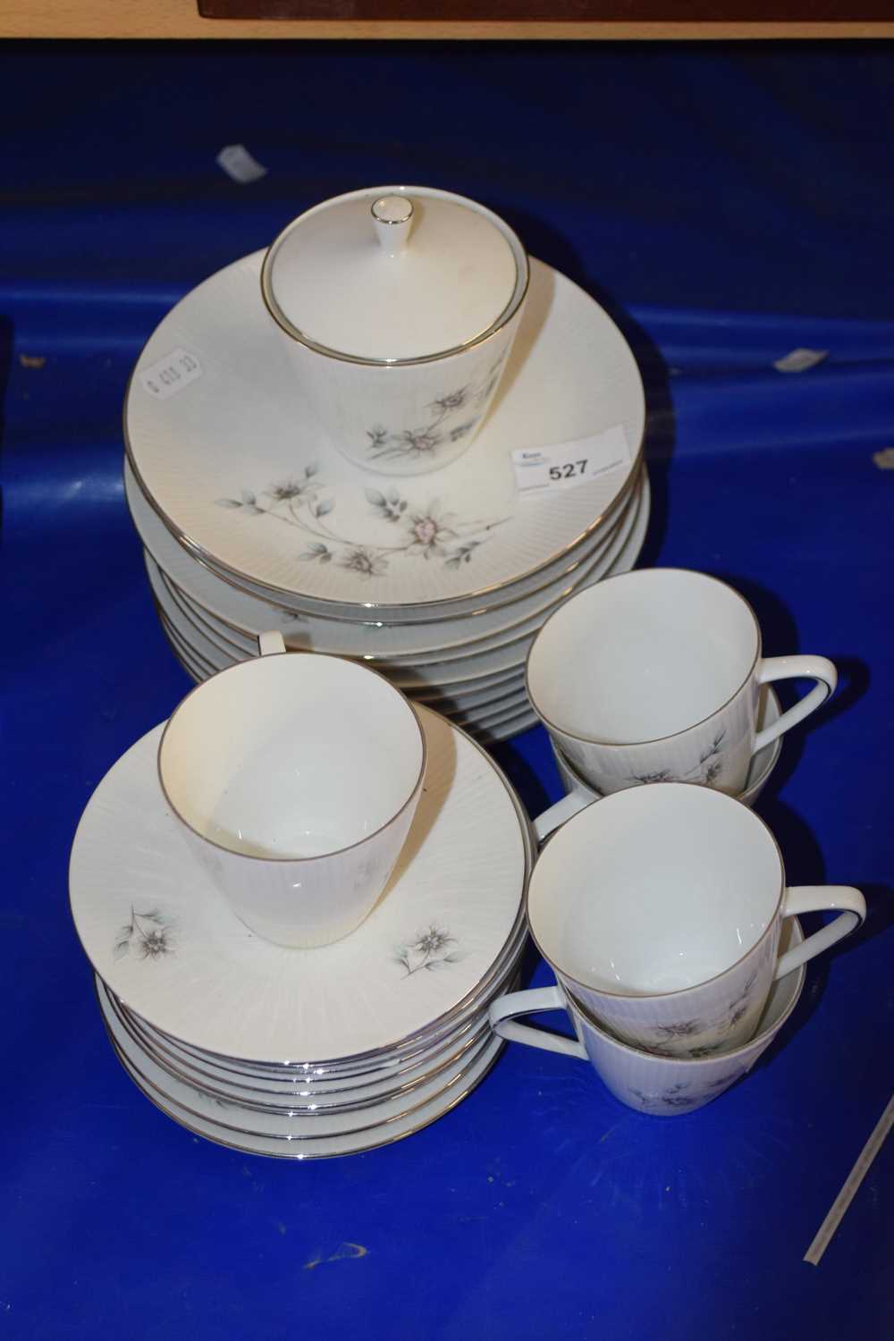 Quantity of floral decorated German tea wares