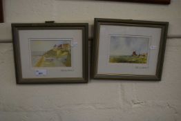Pair of small framed prints, local Norfolk scenes
