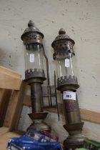 A pair of GWR railway interest wall lamps
