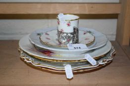 Quantity of various decorative plates and an Aynsley coffee cup