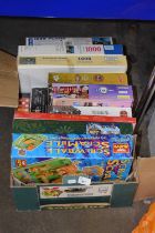 Various jigsaw puzzles and games