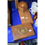 Three various wooden boxes
